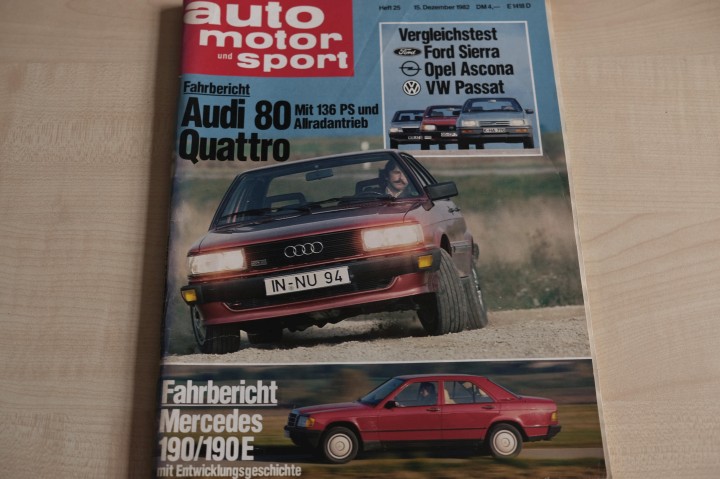 Deckblatt Auto Motor und Sport (25/1982)
